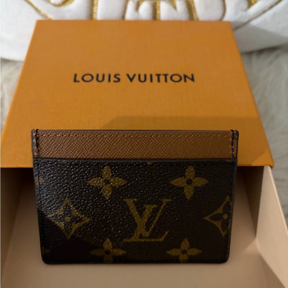 Louis Vuitton Brown and Tan Monogram Card Case